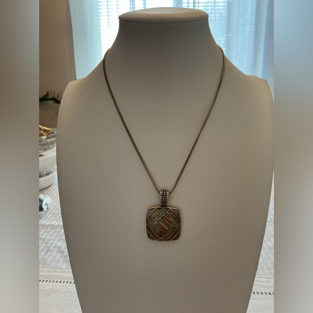 Lia Sophia Vintage Honey Pendant Necklace